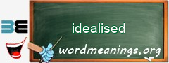 WordMeaning blackboard for idealised